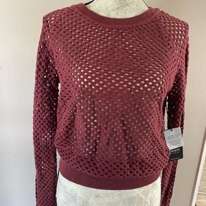 Maroon long sleeve top
